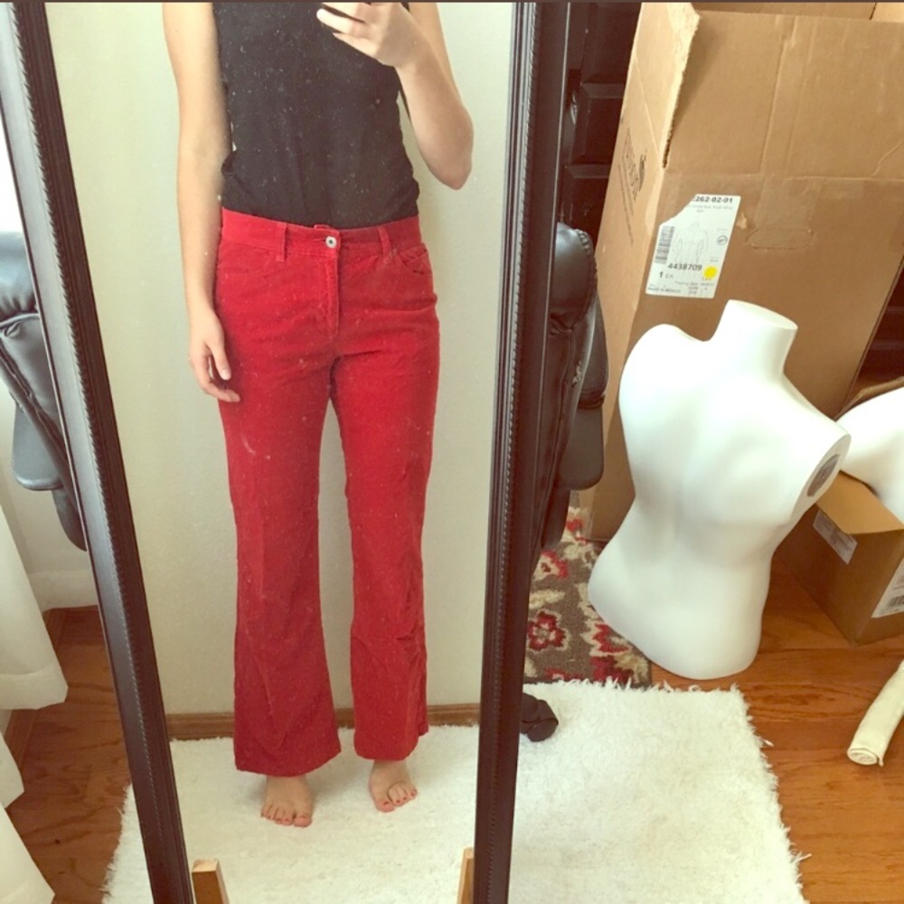 Vintage Red Corduroy Pants